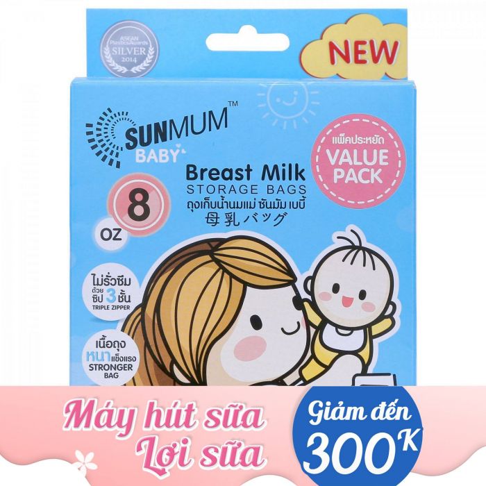 Túi trữ sữa SunMum Thái Lan không BPA 50 chiếc