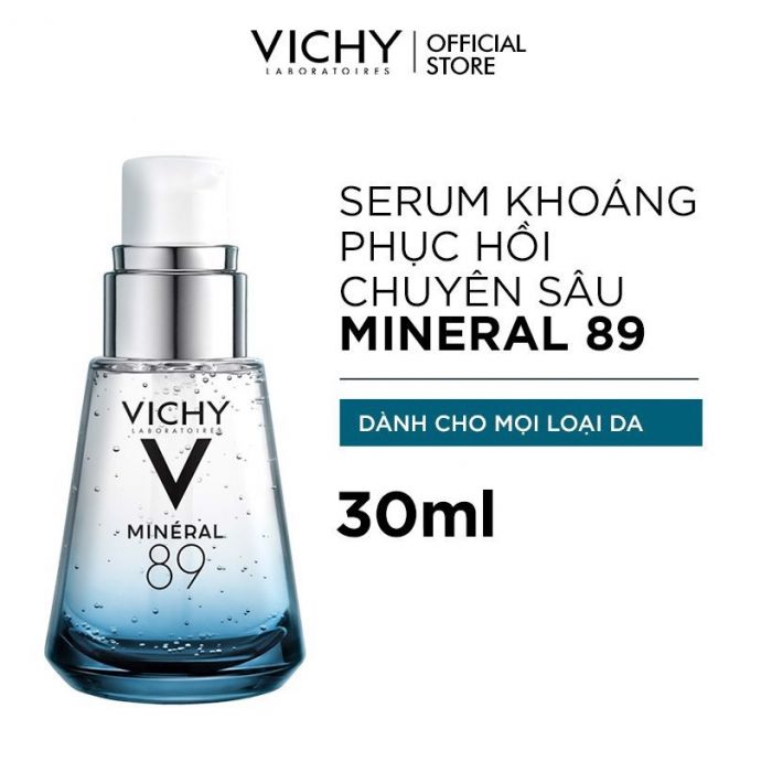 Tinh chất khoáng núi lửa cô đặc giúp da sáng mịn và căng mượt Vichy Mineral 89 30ml 